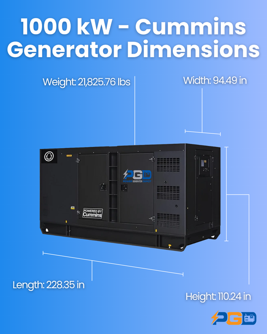 1000kW Cummins Powered Diesel Generator 240V or 480V Three Phase